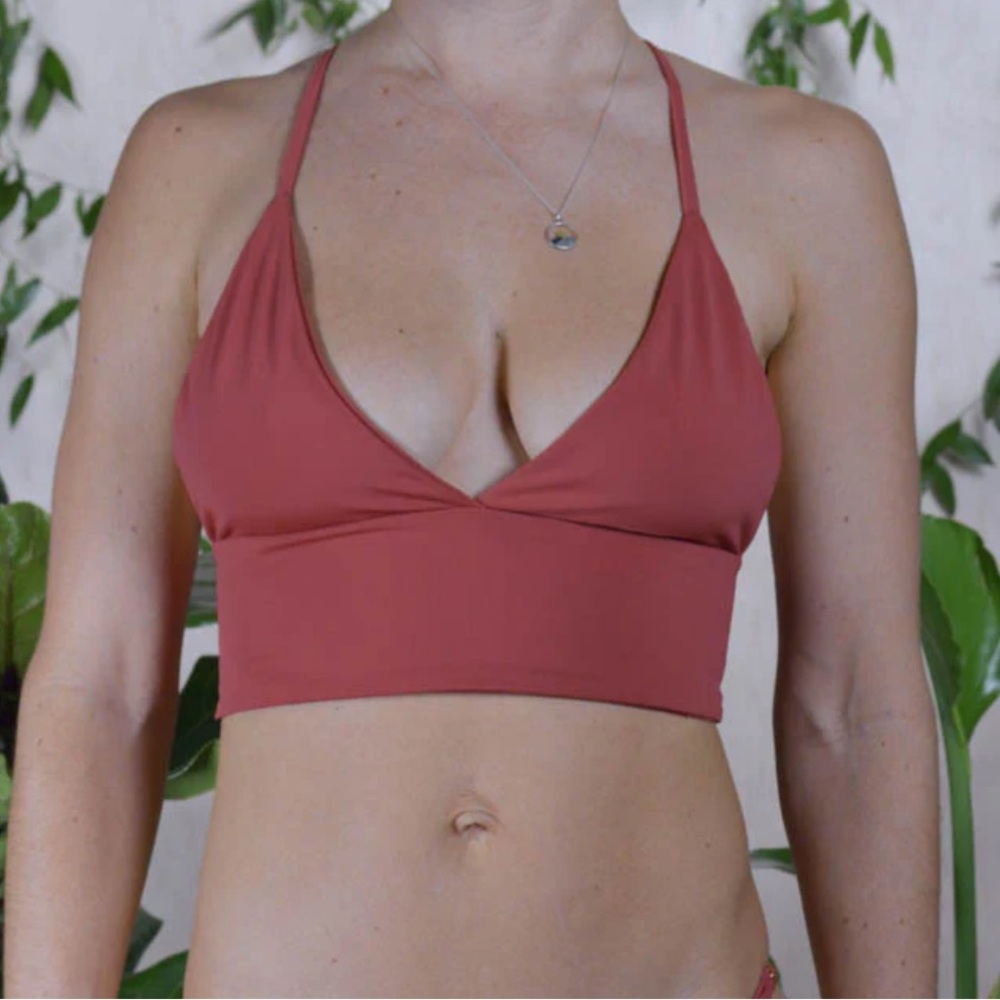 Gemini Mountain Swimwear Vera Triangle Swimsuit Top- Sunset - Women S